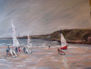 St Andrew's Beach Oil Painting